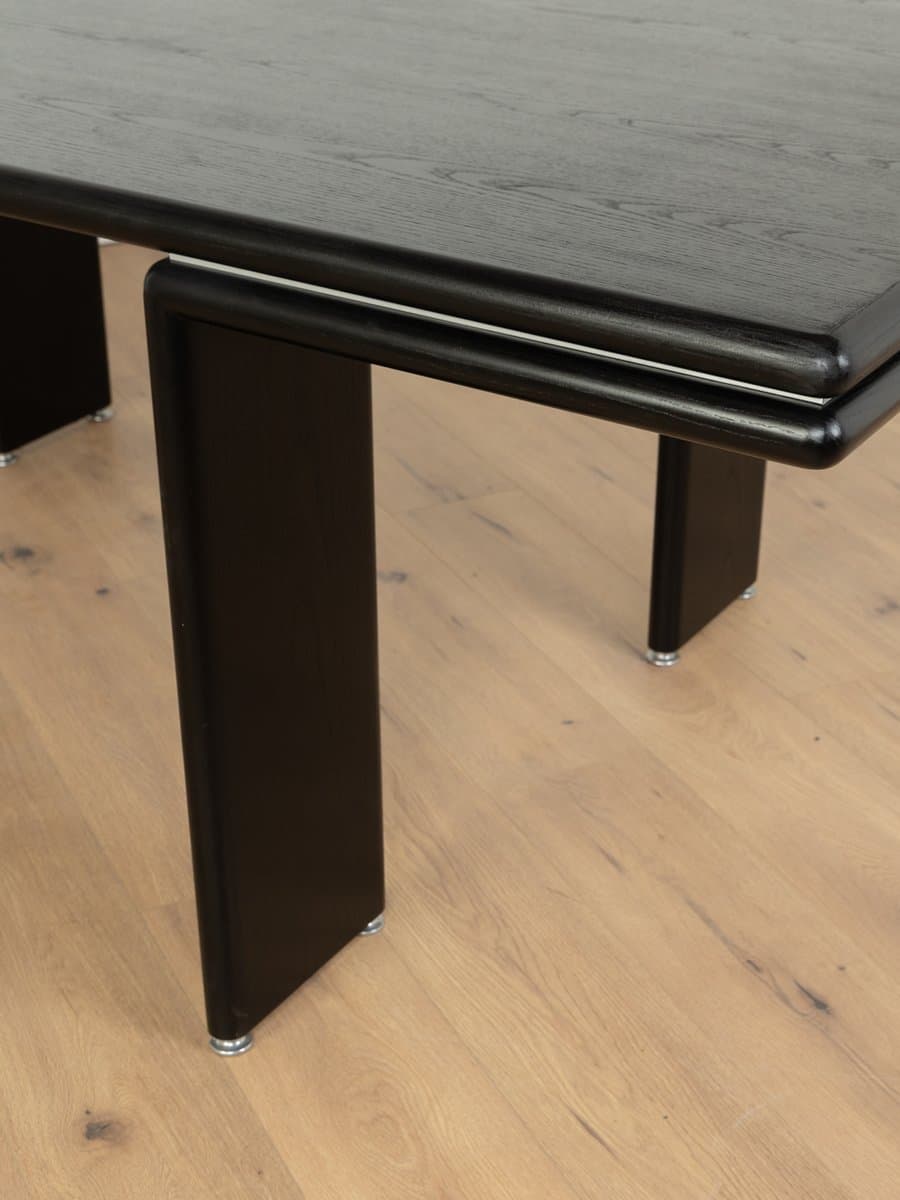 Desk, black ash, aluminum, Germany, 1980s - 285205