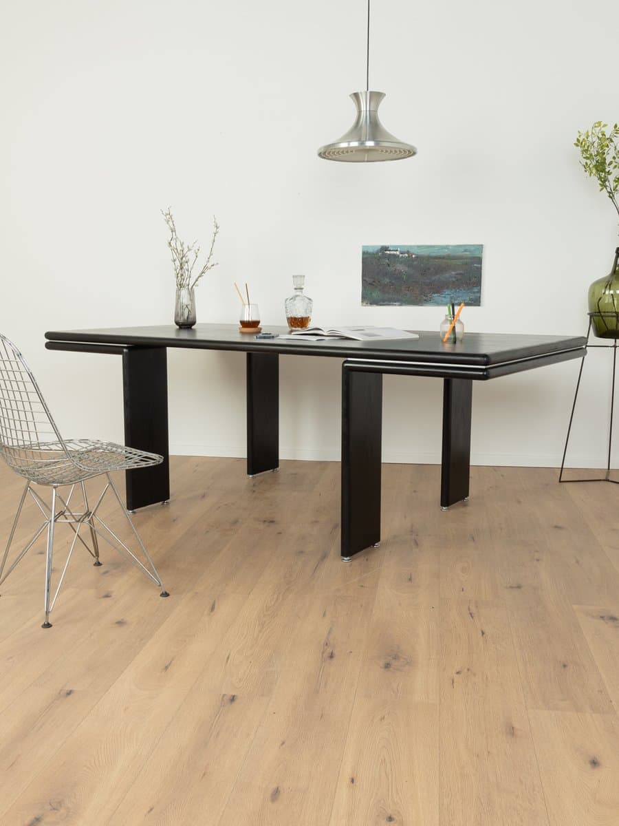 Desk, black ash, aluminum, Germany, 1980s - 285203