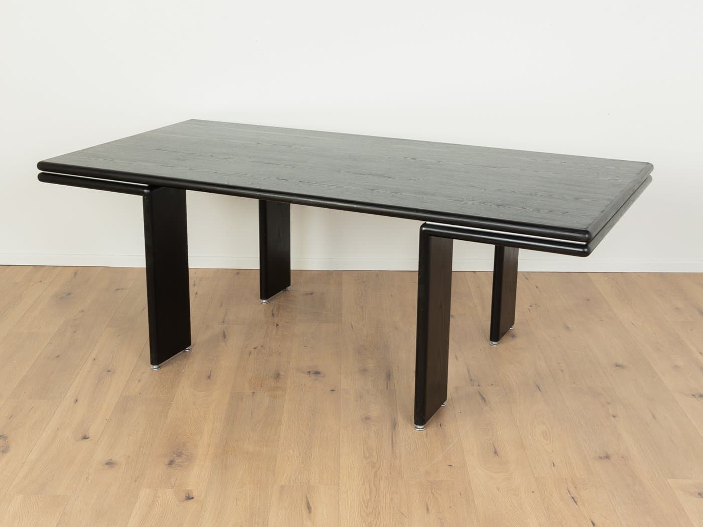 Desk, black ash, aluminum, Germany, 1980s - 285206