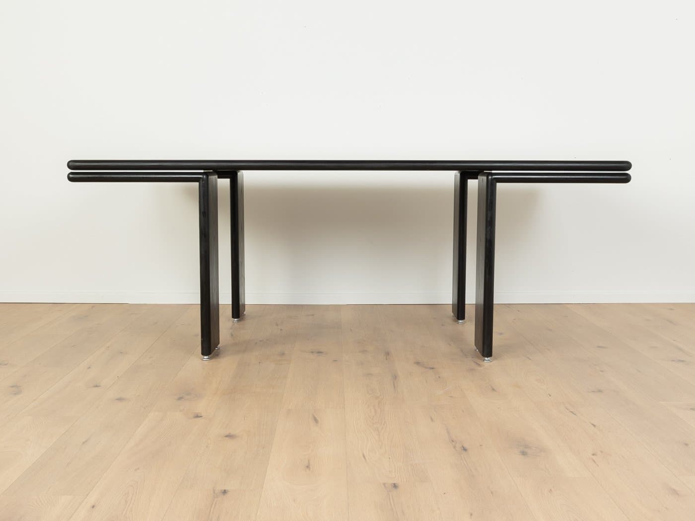 Desk, black ash, aluminum, Germany, 1980s - 285202