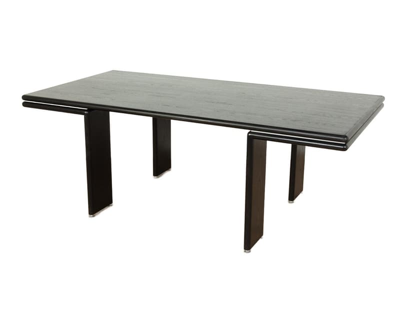 Desk, black ash, aluminum, Germany, 1980s