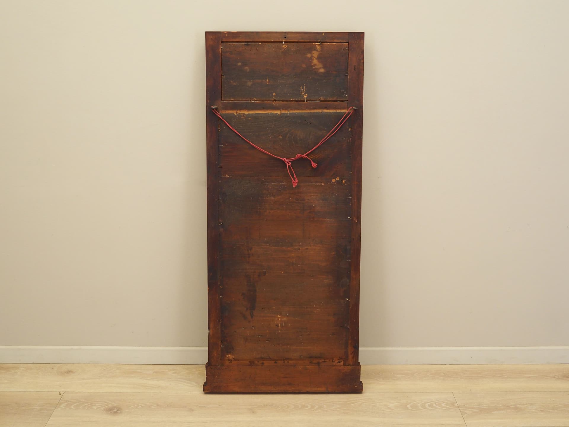 Wall mirror, dark brown wood, Denmark, 1970s. - 67489