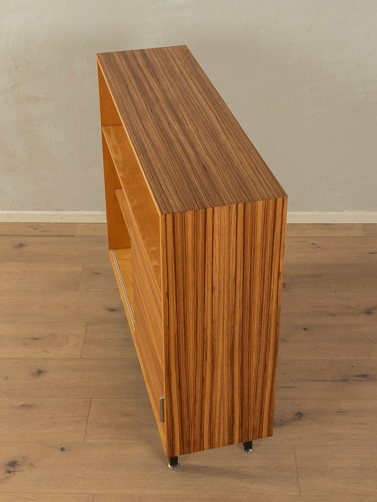 Komoda, brązowy, drewno stal szkło, Niemcy, lata 50. - 285180