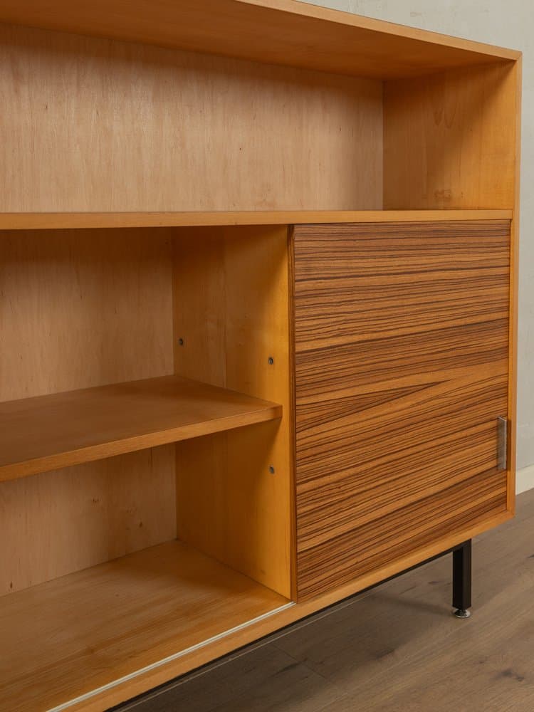 Komoda, brązowy, drewno stal szkło, Niemcy, lata 50. - 285181