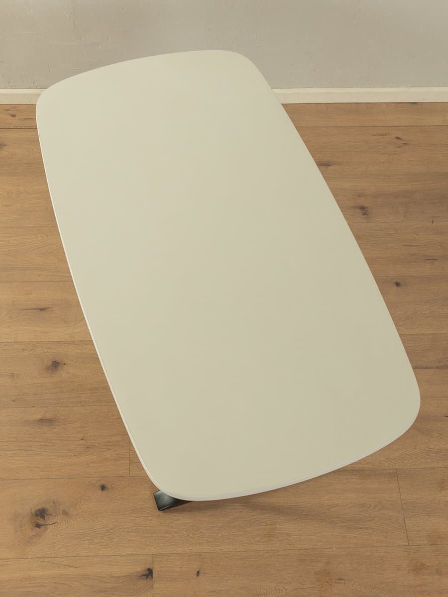 Stolik kawowy, stal nierdzewna czarna, Formica kremowa, Niemcy, lata 60. - 285097