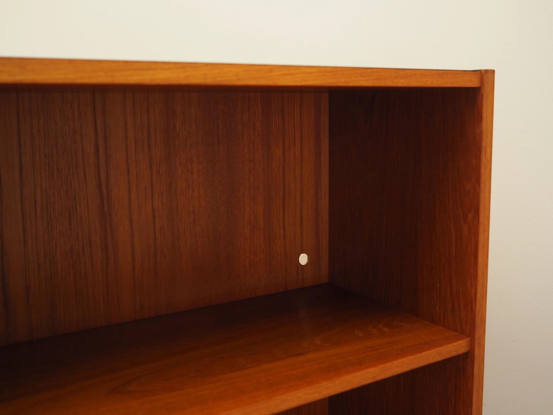 Biblioteczka, mid-century modern, teak pomarańczowy, Dania, lata 70. - 21161