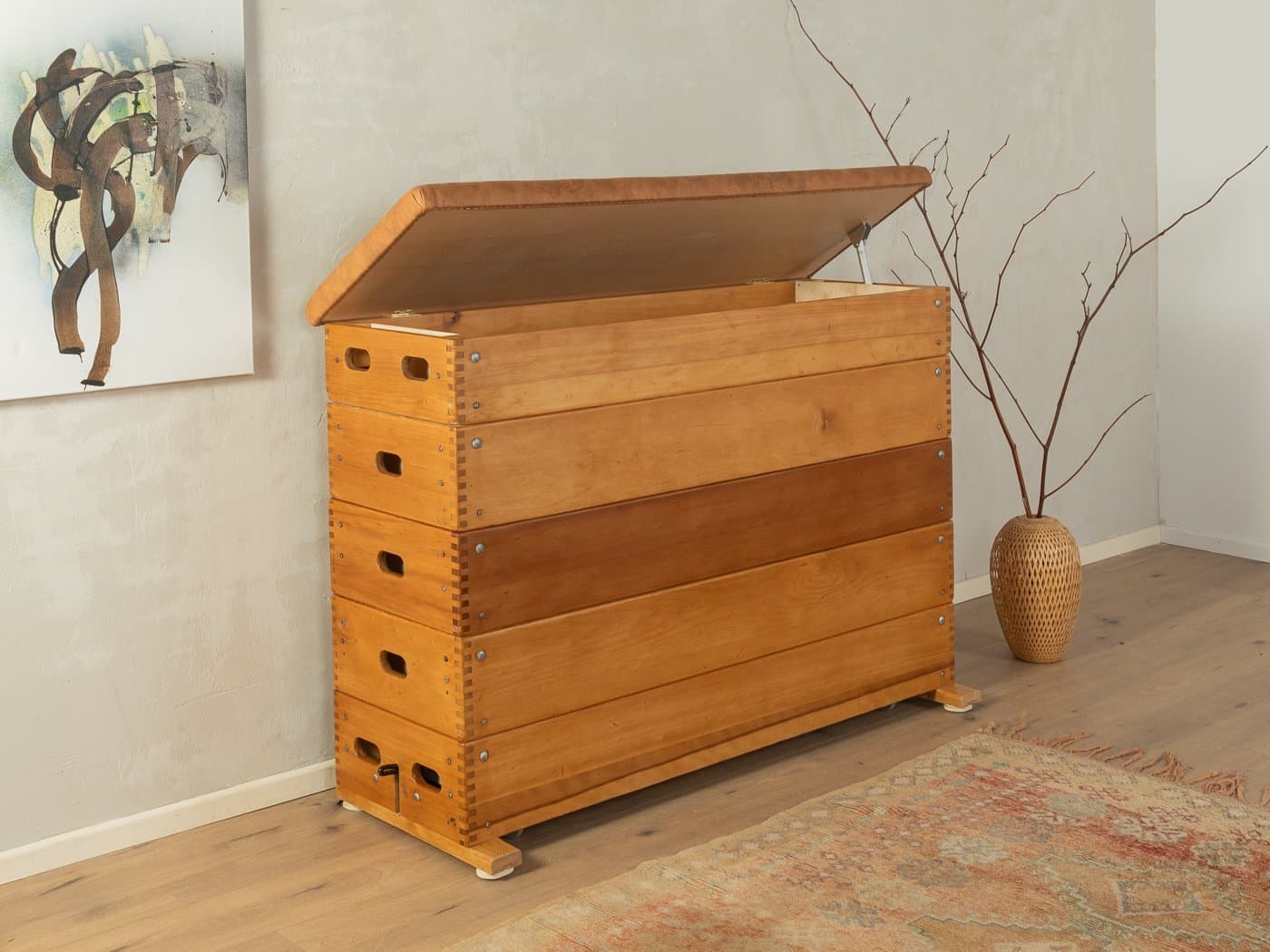 Komoda, brązowy, buk, Niemcy, lata 60. - 285077