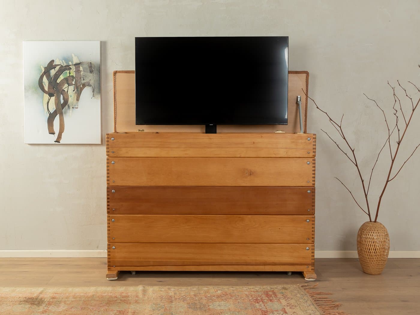 Komoda, brązowy, buk, Niemcy, lata 60. - 285073