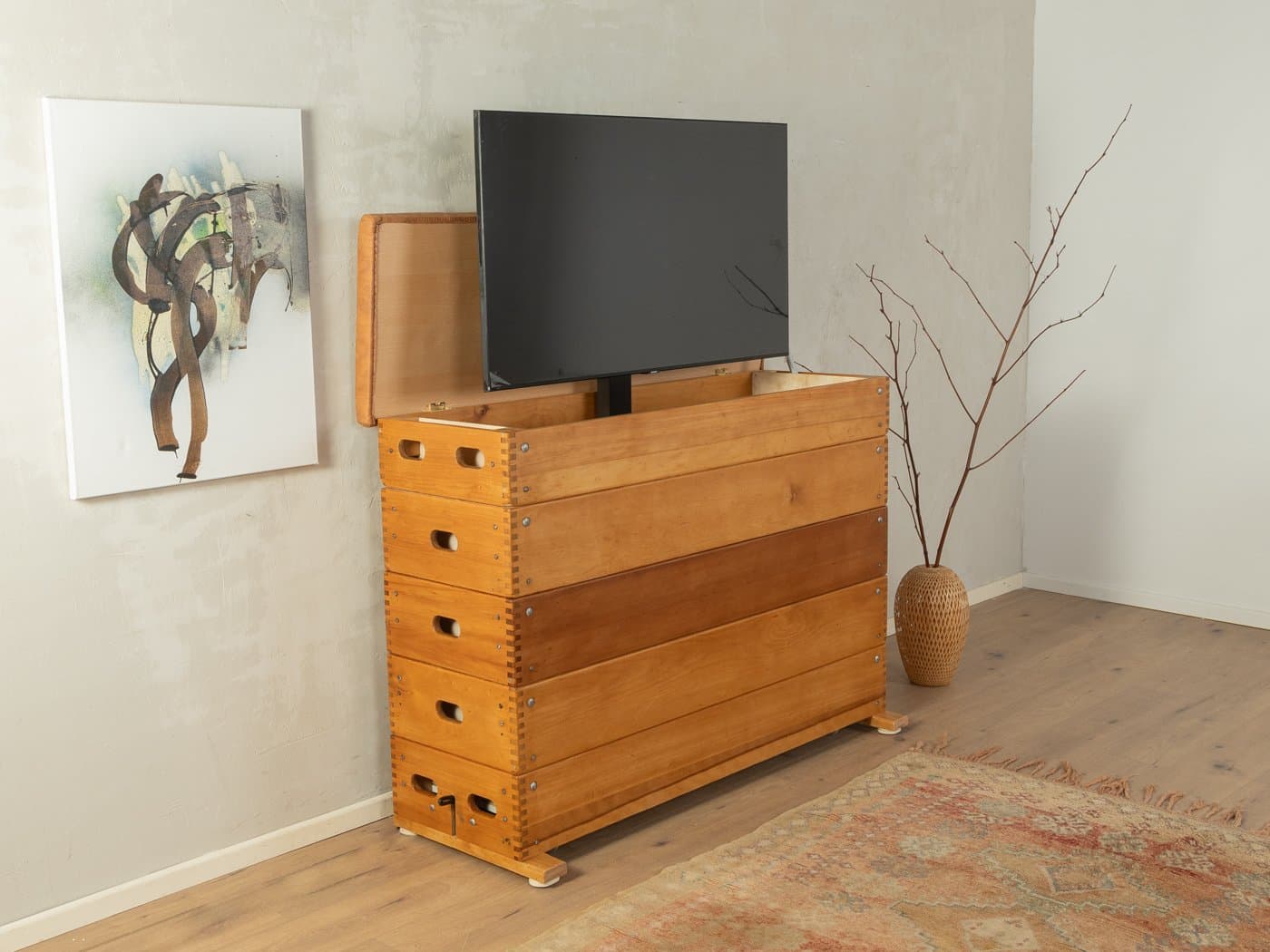 Komoda, brązowy, buk, Niemcy, lata 60. - 285066