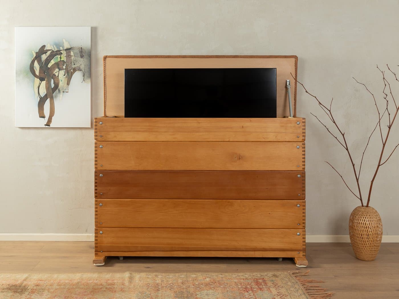 Komoda, brązowy, buk, Niemcy, lata 60. - 285074