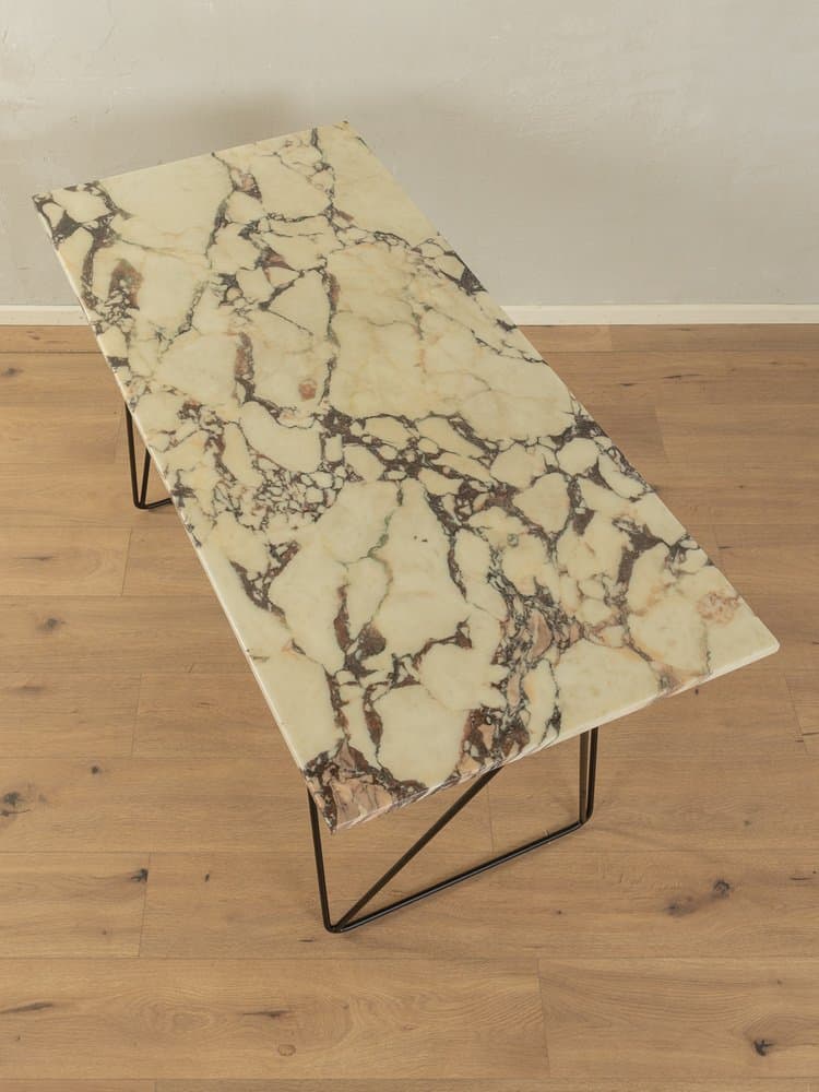 Desk, beige marble, black steel, Germany, 1960s. - 285038