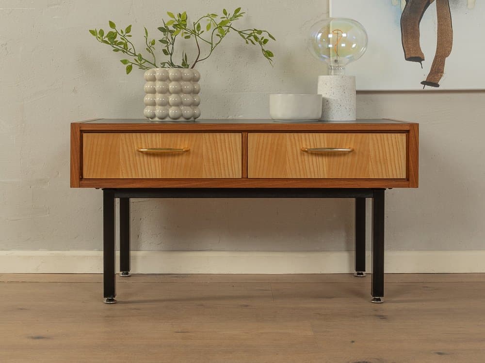 Komoda, teak, jesion, stal czarna, Niemcy, lata 60. - 285012