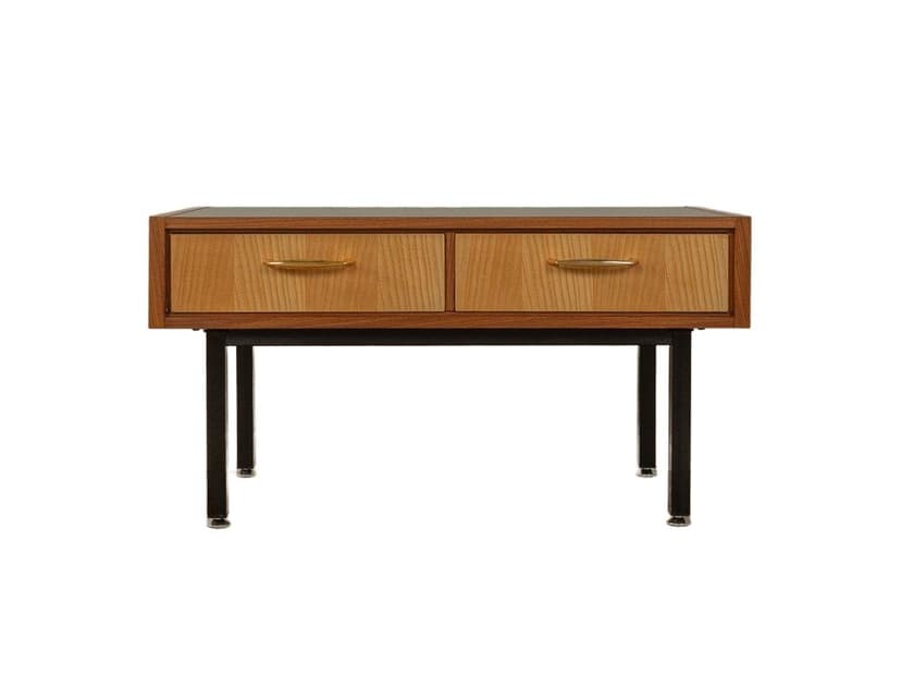 Komoda, teak, jesion, stal czarna, Niemcy, lata 60.