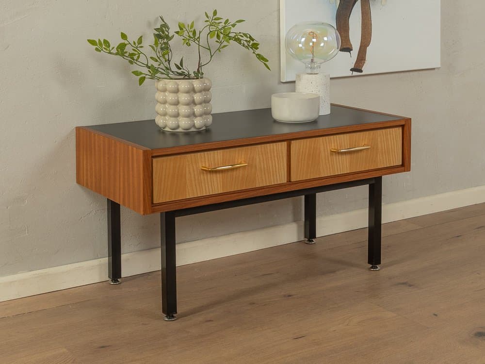 Komoda, teak, jesion, stal czarna, Niemcy, lata 60. - 285013