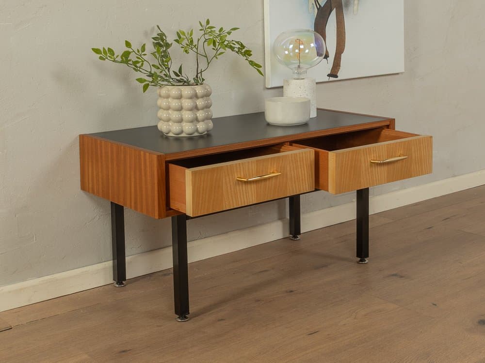 Komoda, teak, jesion, stal czarna, Niemcy, lata 60. - 285014