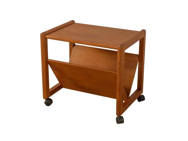 Stolik boczny, teak brązowy, Dania, lata 60. - WYMIARY