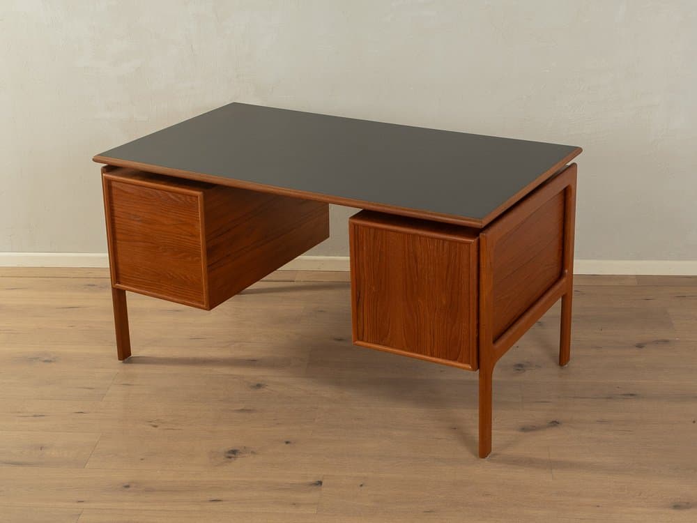 Desk, brown teak, black Formica top, by A. Vodder, Denmark, 1960s. - 284928