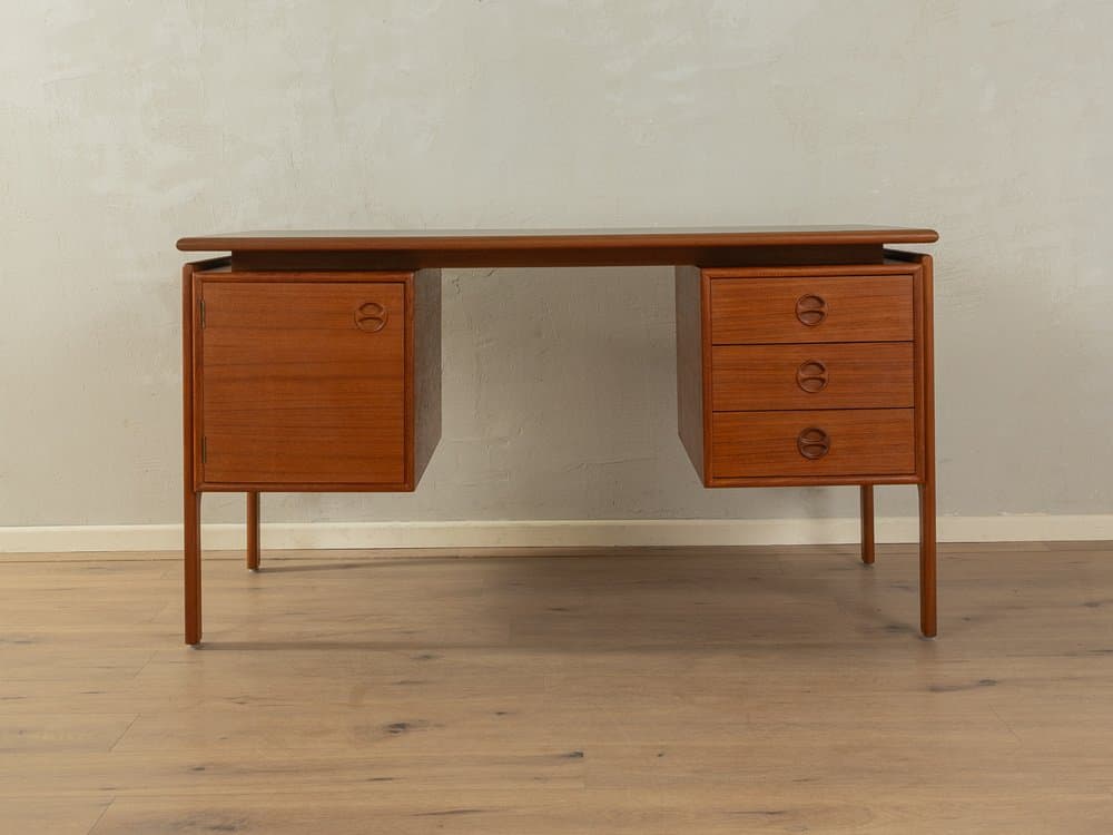 Desk, brown teak, black Formica top, by A. Vodder, Denmark, 1960s. - 284923
