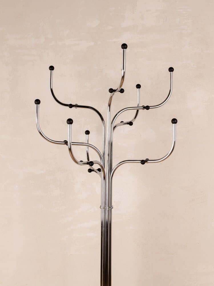 Wieszak stojący Coat Tree, chrom srebrny, proj. S. Werner, Fritz Hansen, Dania, lata 70. - 284915