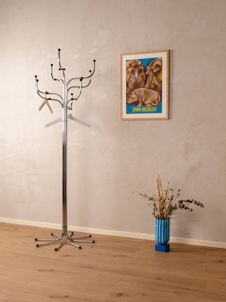 Wieszak stojący Coat Tree, chrom srebrny, proj. S. Werner, Fritz Hansen, Dania, lata 70. - 284913