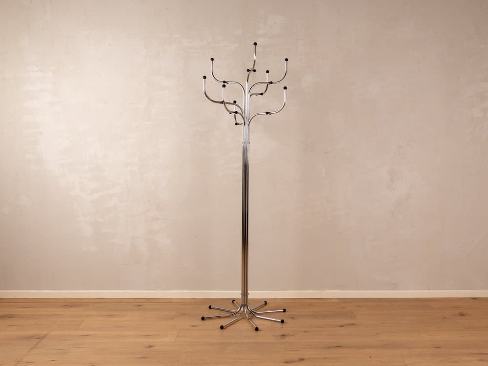 Wieszak stojący Coat Tree, chrom srebrny, proj. S. Werner, Fritz Hansen, Dania, lata 70. - 284917