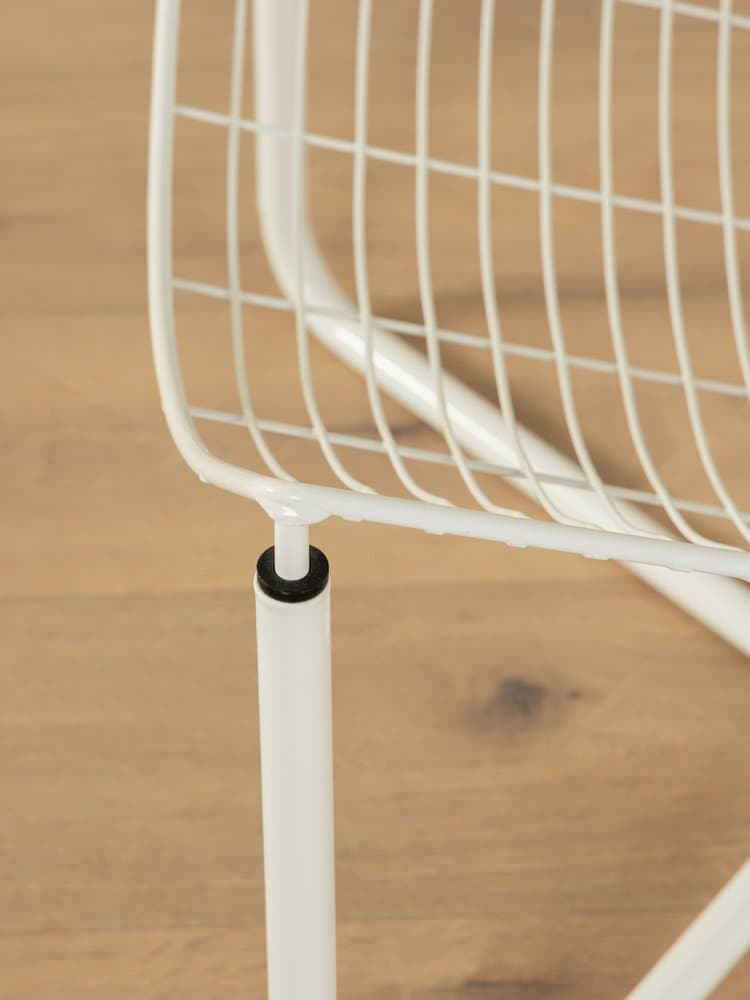 Fotel Järpen, metal biały, proj. N. Gammelgaard, Ikea, Szwecja, lata 80. - 284908