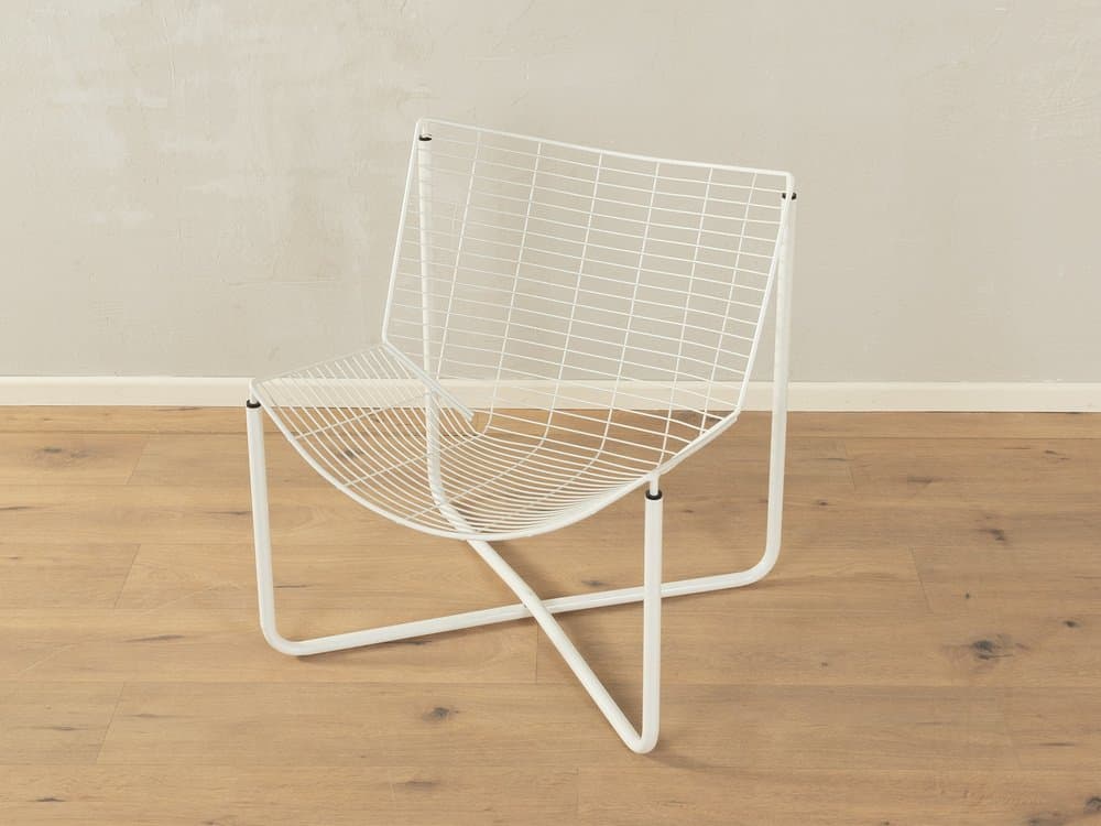 Fotel Järpen, metal biały, proj. N. Gammelgaard, Ikea, Szwecja, lata 80. - 284910