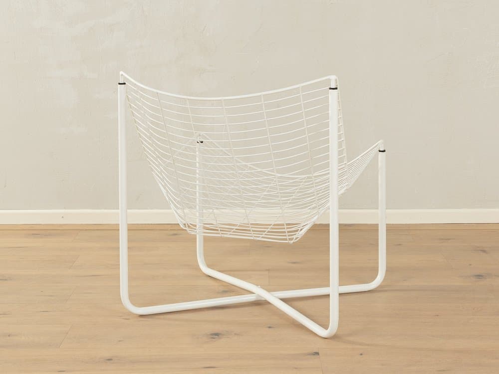 Fotel Järpen, metal biały, proj. N. Gammelgaard, Ikea, Szwecja, lata 80. - 284907