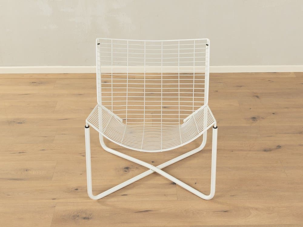 Fotel Järpen, metal biały, proj. N. Gammelgaard, Ikea, Szwecja, lata 80. - 284909