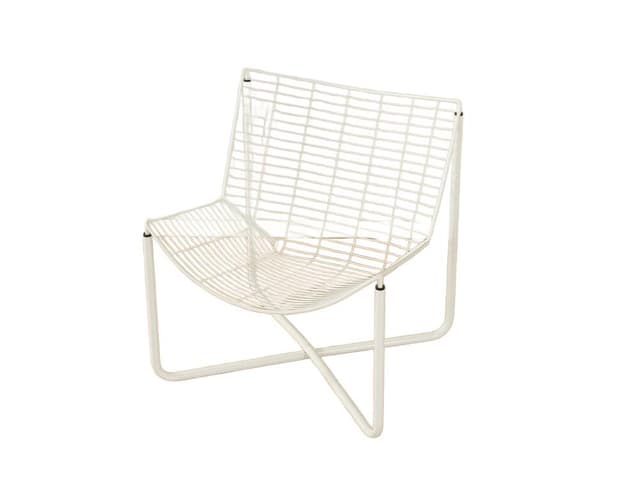 Fotel Järpen, metal biały, proj. N. Gammelgaard, Ikea, Szwecja, lata 80. - WYMIARY