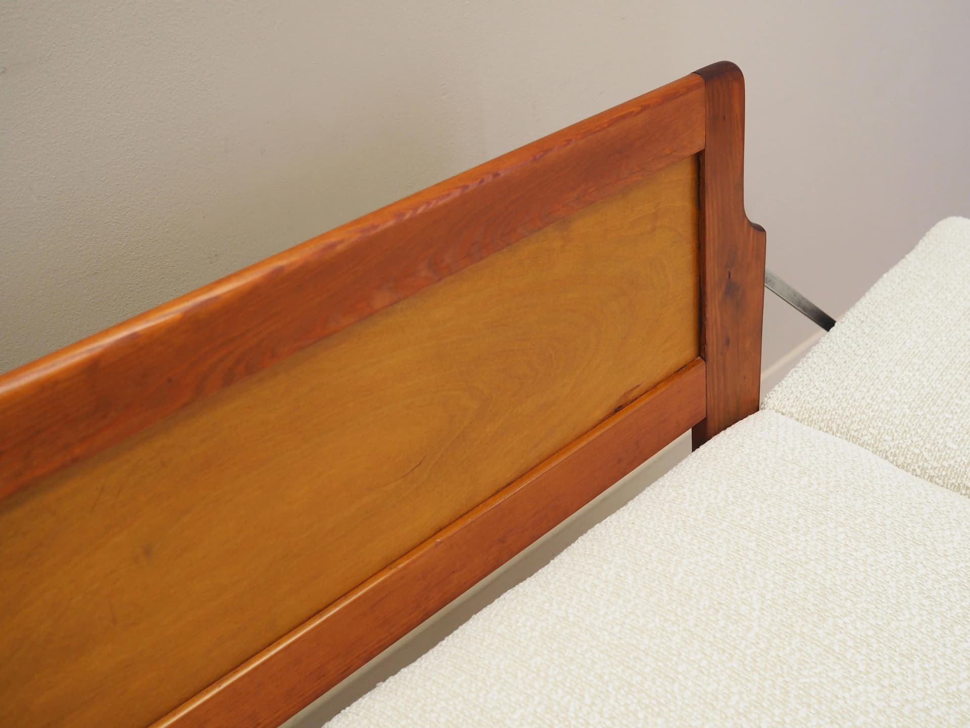 Sofa, beżowa, tkanina, drewno tekowe, Dania, lata 70. - 21138