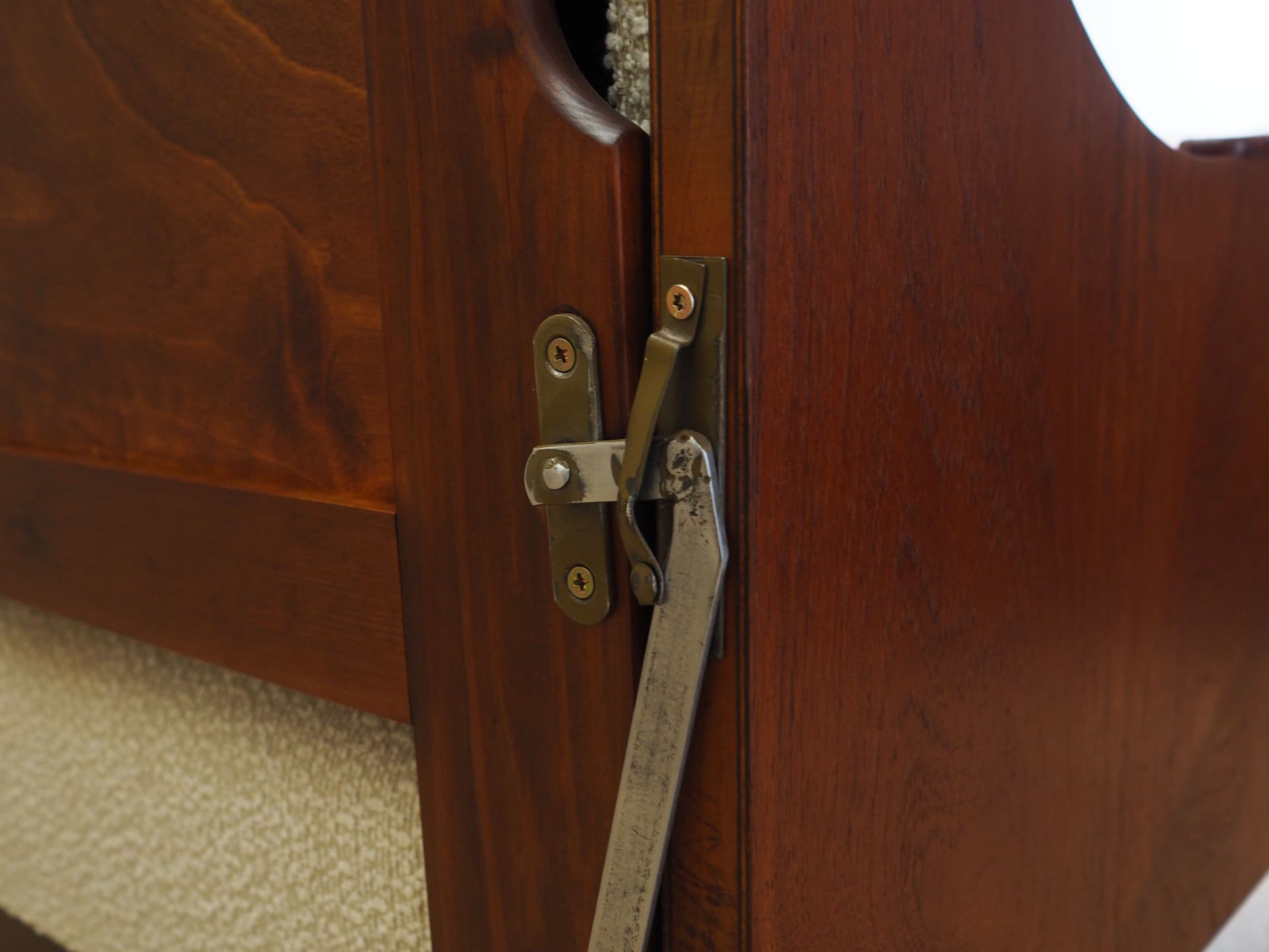 Sofa, beżowa, tkanina, drewno tekowe, Dania, lata 70. - 67477