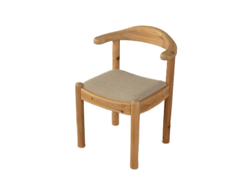 Krzesło jadalniane, brązowy, drewno, tkanina beżowa, Vamdrup Stolefabrik, Dania, lata 60.