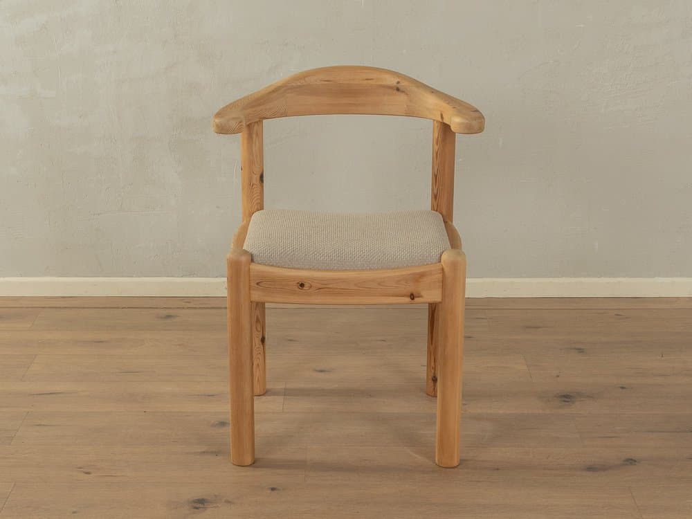 Krzesło jadalniane, brązowy, drewno, tkanina beżowa, Vamdrup Stolefabrik, Dania, lata 60. - 284886