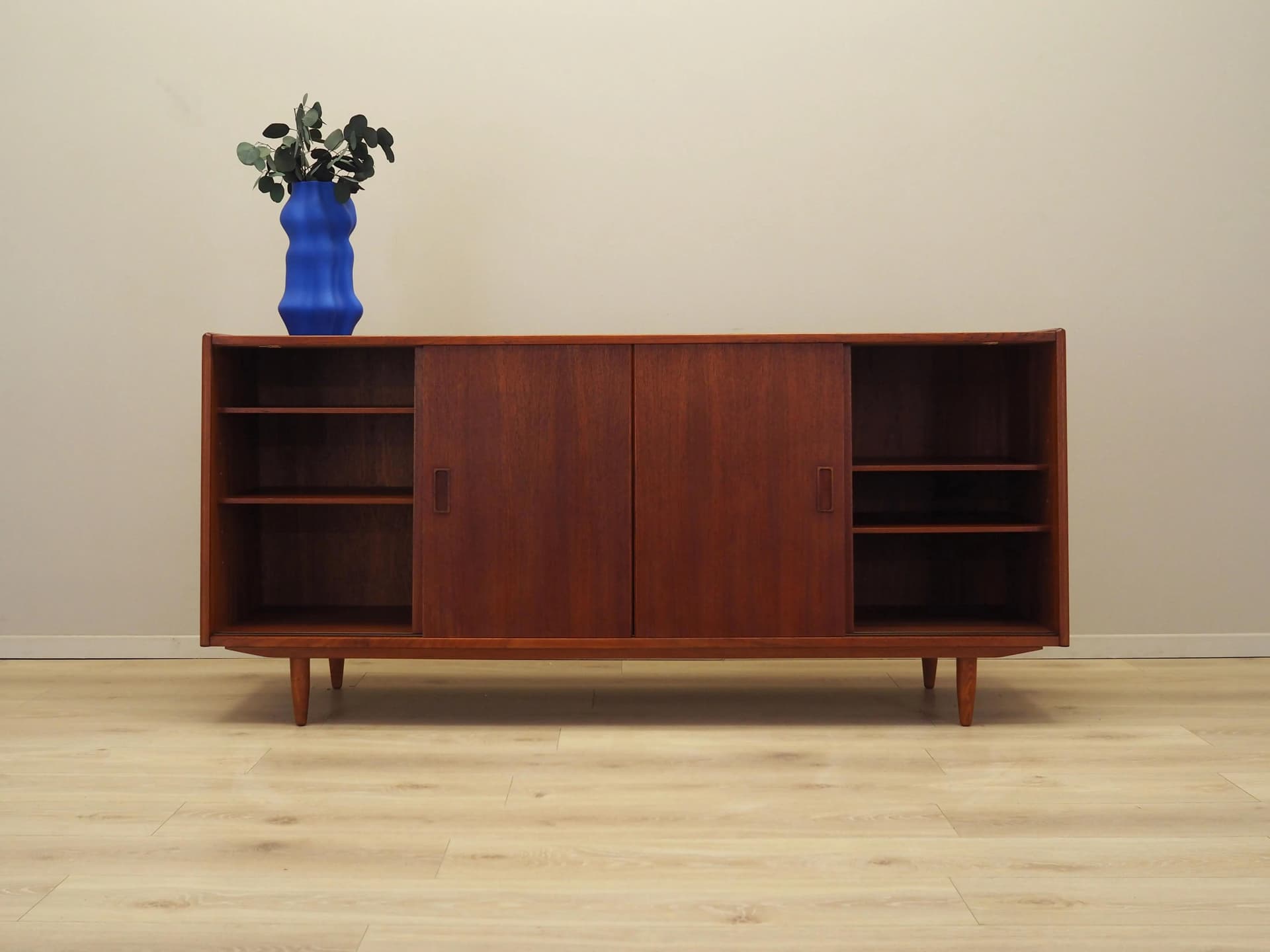 Sideboard, teak, pomarańczowy, Dania, lata 70. - 21358