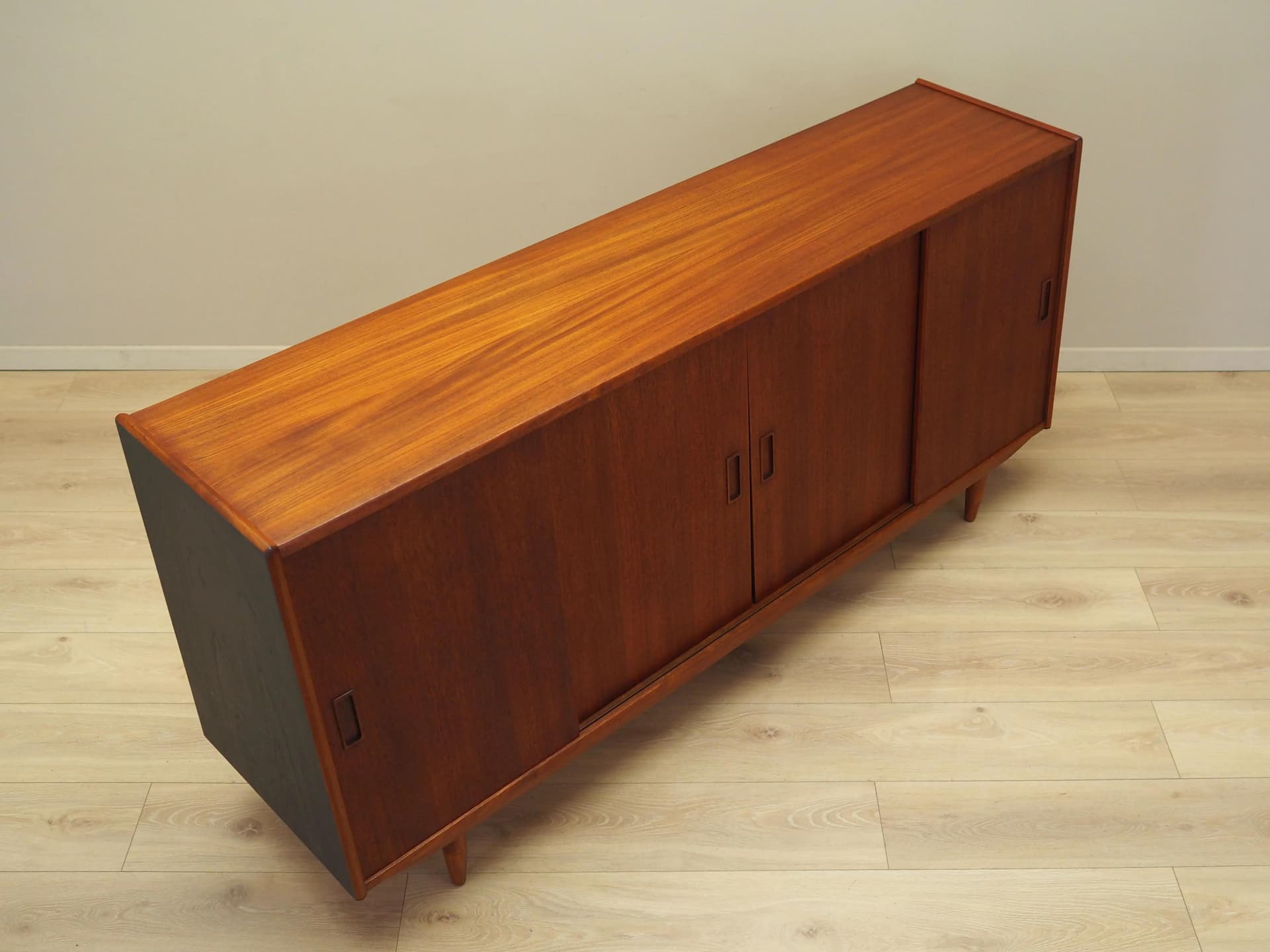 Sideboard, teak, pomarańczowy, Dania, lata 70. - 21362