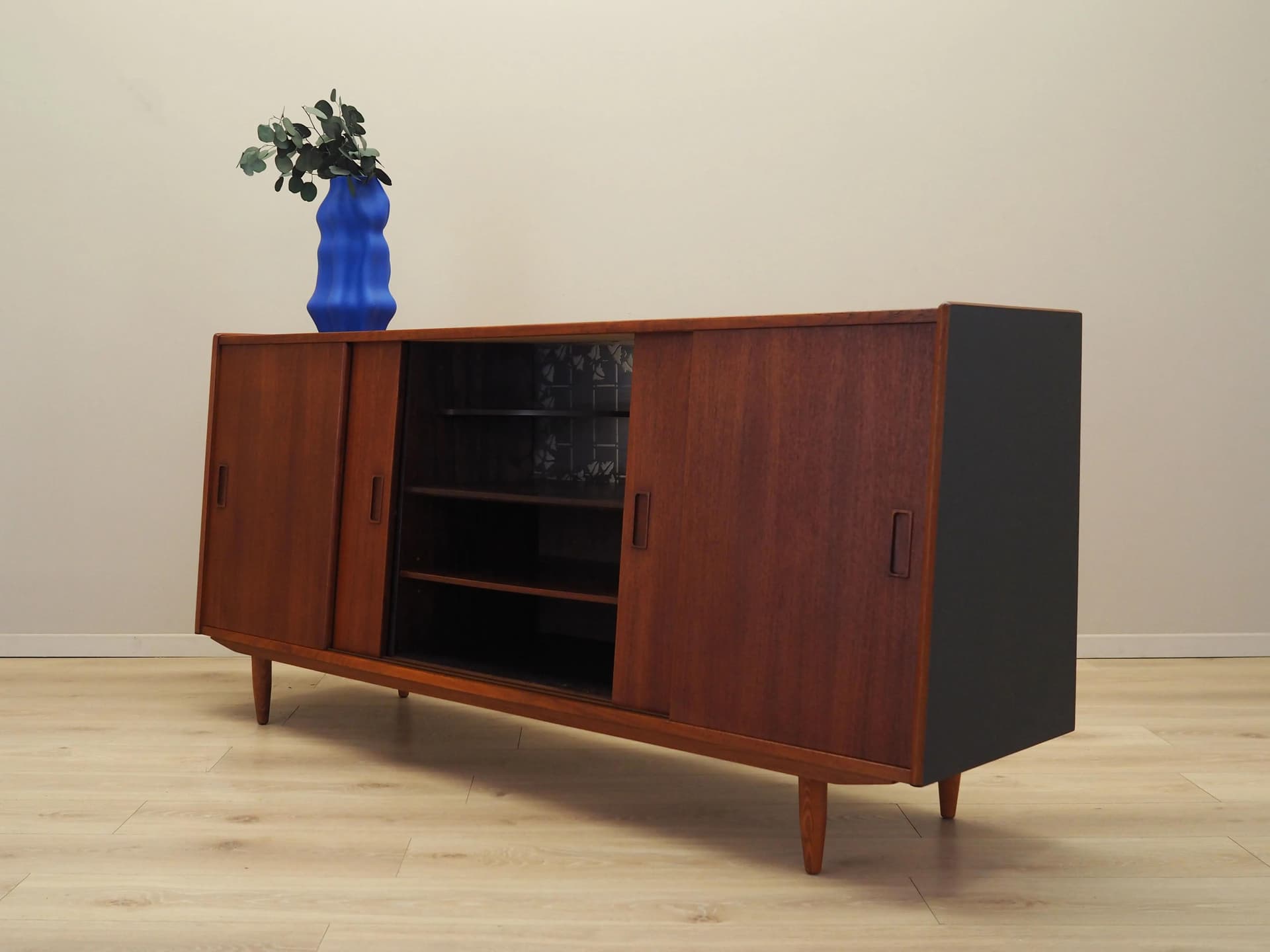 Sideboard, teak, pomarańczowy, Dania, lata 70. - 21360