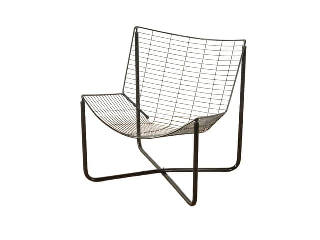 Fotel Järpen, metal czarny, proj. N. Gammelgaard, Ikea, Szwecja, lata 80. - WYMIARY