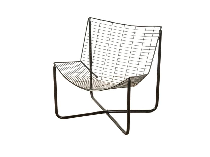 Fotel Järpen, metal czarny, proj. N. Gammelgaard, Ikea, Szwecja, lata 80.