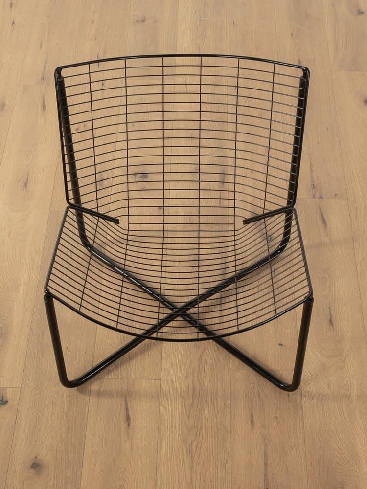 Fotel Järpen, metal czarny, proj. N. Gammelgaard, Ikea, Szwecja, lata 80. - 284797