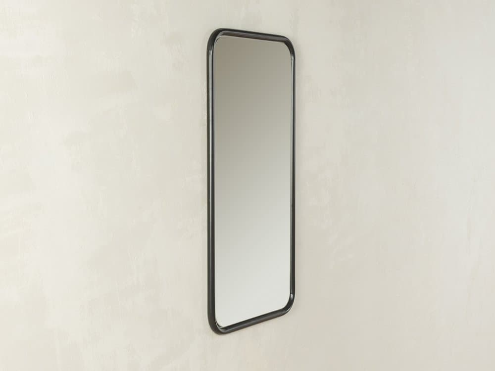 Lustro ścienne Postmodern, szkło czarne, Niemcy, lata 80. - 284765