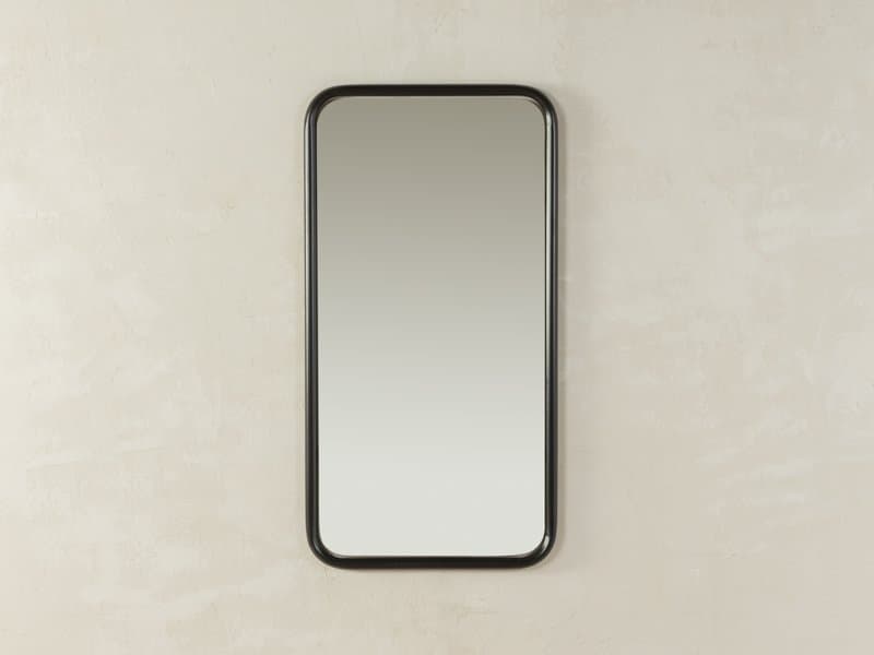 Lustro ścienne Postmodern, szkło czarne, Niemcy, lata 80. - 284769