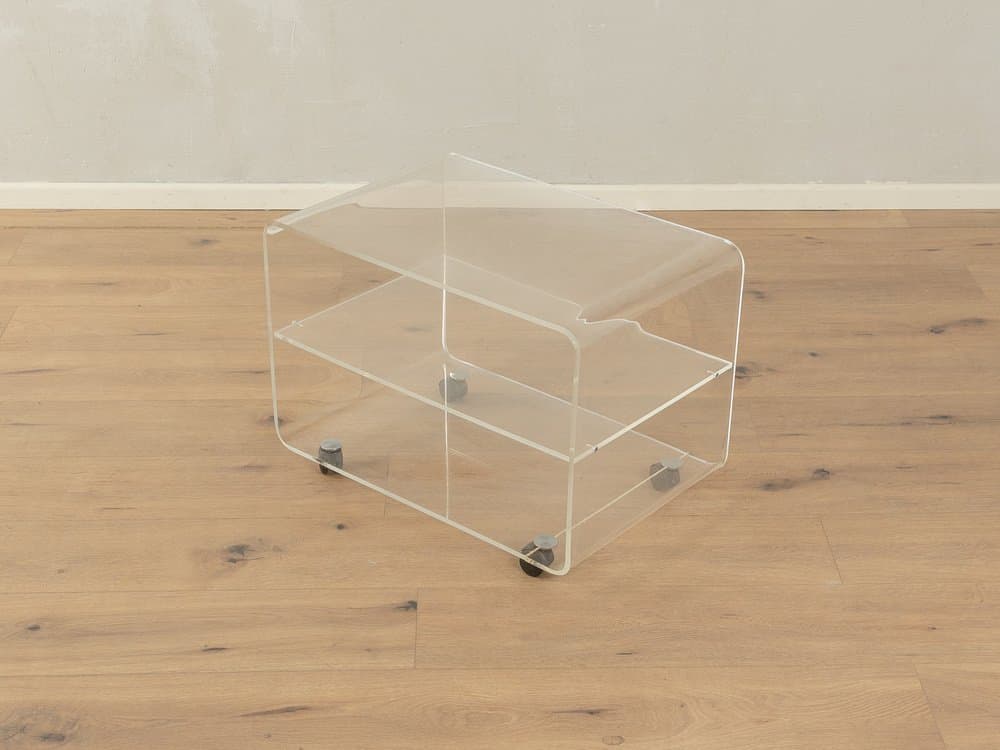 Stolik boczny, transparentny, szkło akrylowe, Niemcy, lata 60. - 284763