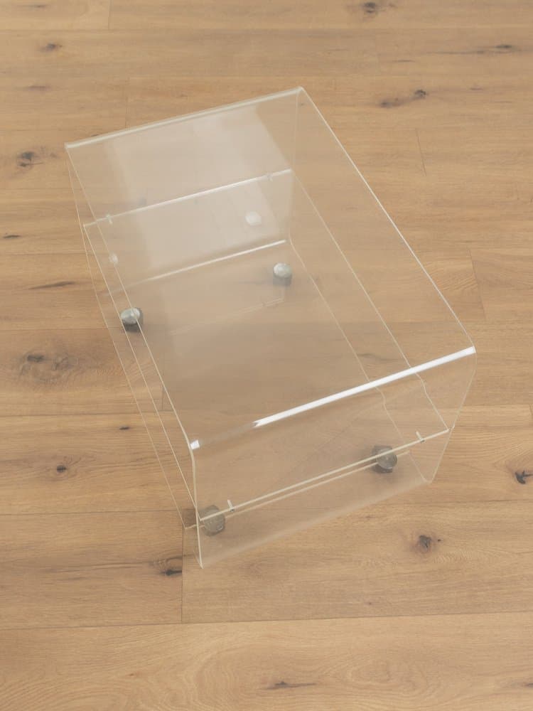 Stolik boczny, transparentny, szkło akrylowe, Niemcy, lata 60. - 284760