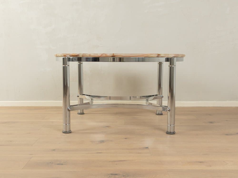 Coffee Table, brown onyx, stainless steel, Germany, 1970s. - 284751