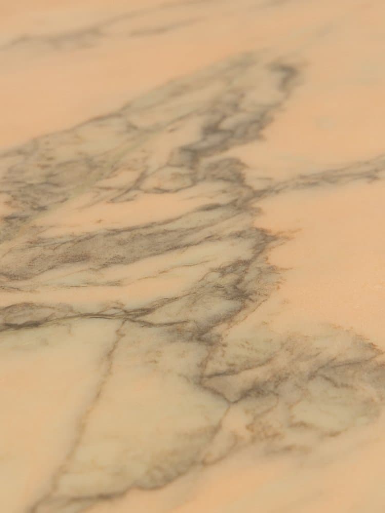 Desk, beige pink marble, black steel, Germany, 1960s. - 284748