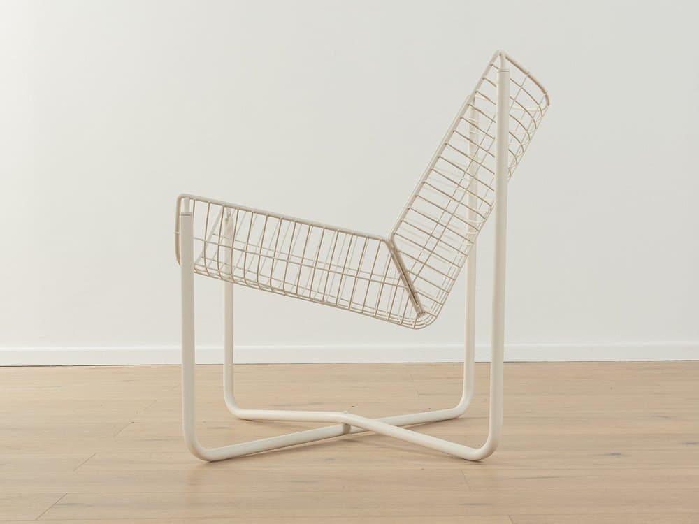 Fotel Järpen, metal biały, proj. N. Gammelgaard, Ikea, Szwecja, lata 80. - 284734