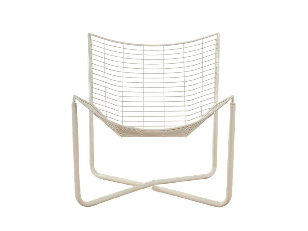 Fotel Järpen, metal biały, proj. N. Gammelgaard, Ikea, Szwecja, lata 80.