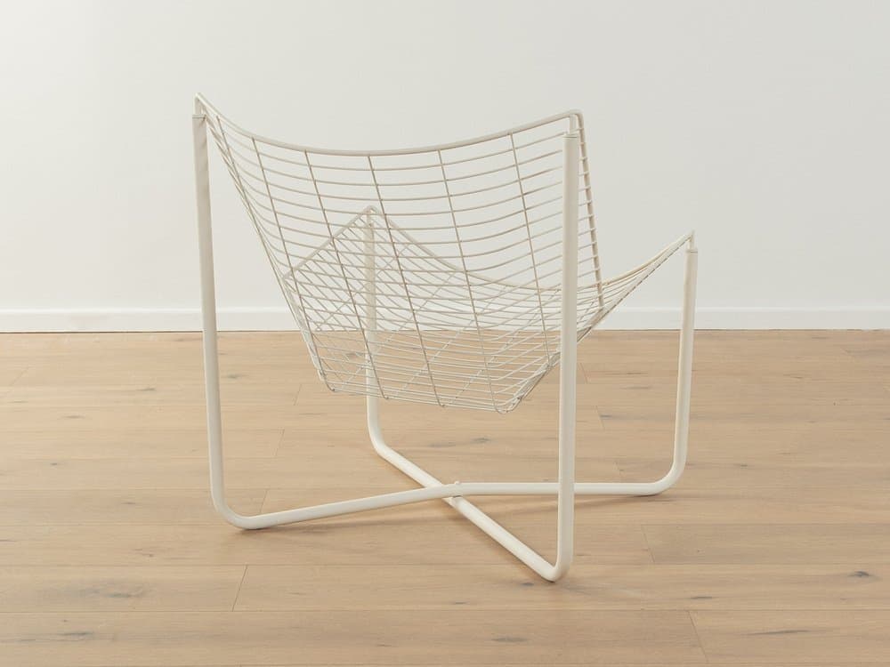 Fotel Järpen, metal biały, proj. N. Gammelgaard, Ikea, Szwecja, lata 80. - 284737