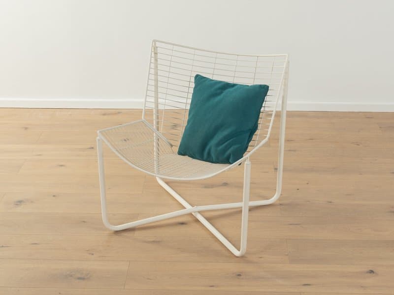 Fotel Järpen, metal biały, proj. N. Gammelgaard, Ikea, Szwecja, lata 80. - 284736